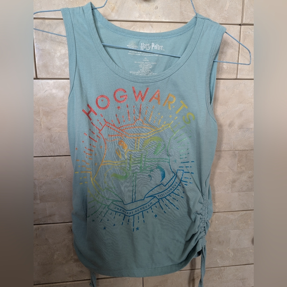 Harry Potter Hogwarts Girl's Tank Top Size 14/16 - Blue